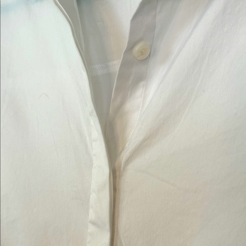 Habitat White Button Down Swing Blouse for Women SZ M - Picture 6 of 9